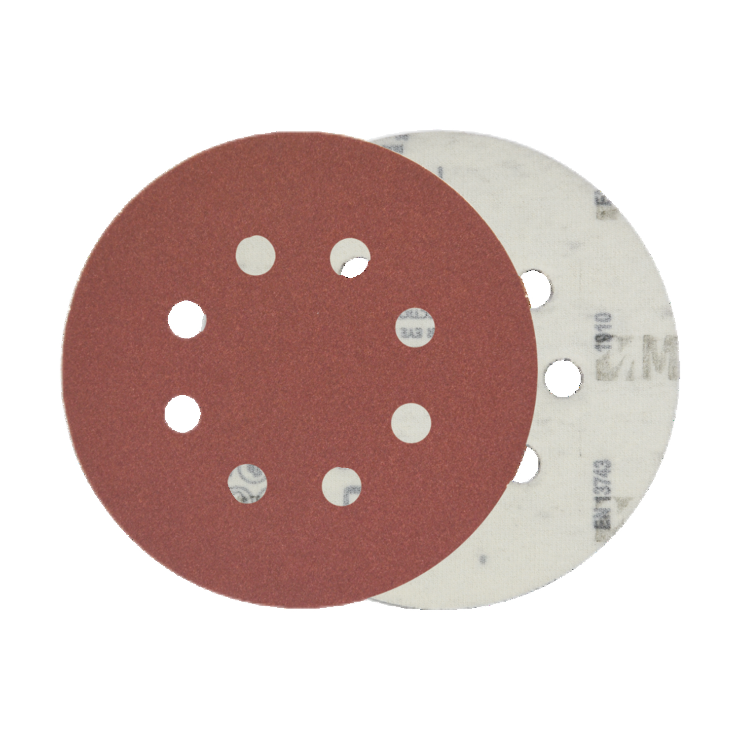 Velcro disc, red, 125 - 8 holes - 150k