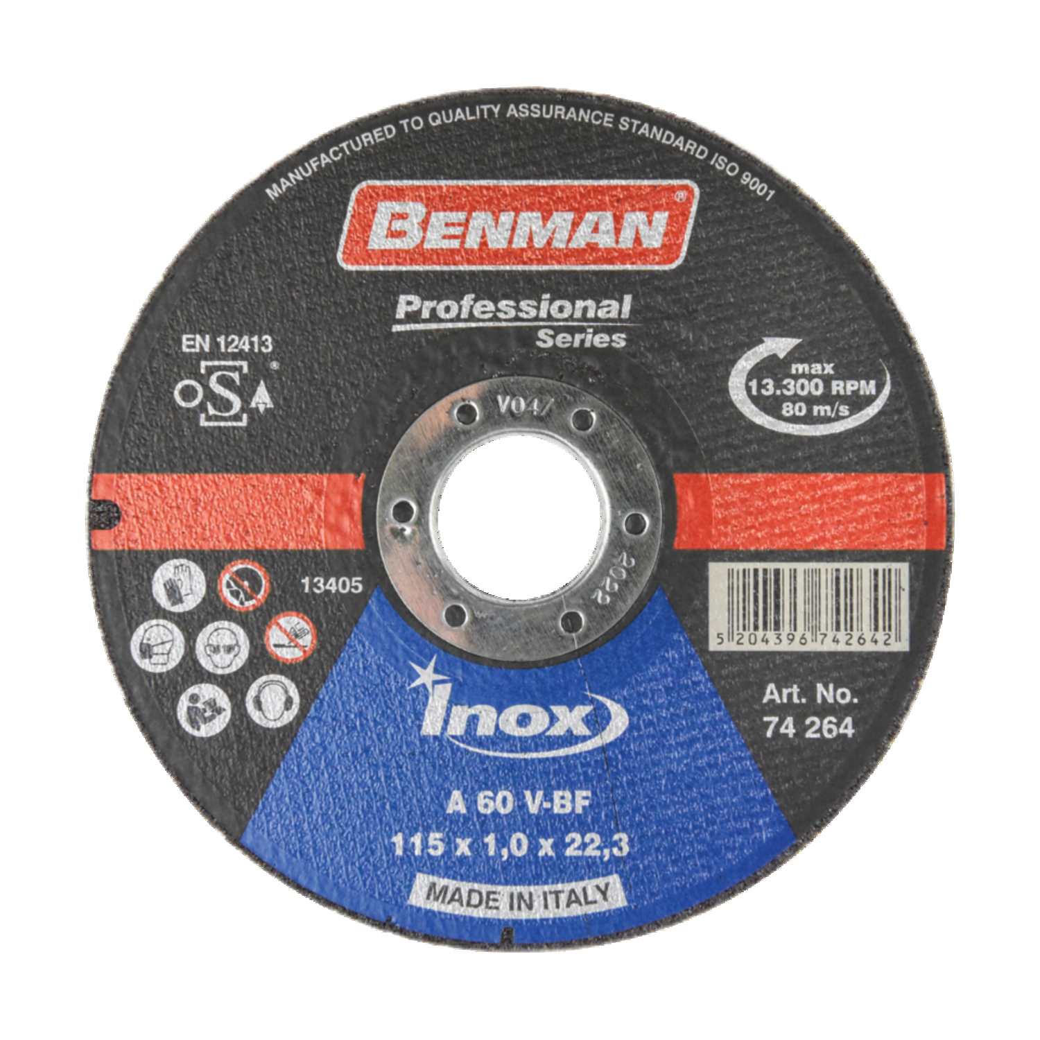 Cutting Disc, For Inox, 115 X 1.0 mm
