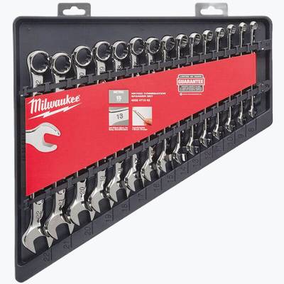 Miwlaukee Combination Spanner Set 15 pc Maxbite Metric